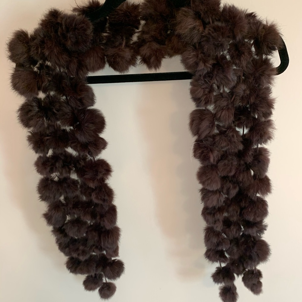 Real fur scarf